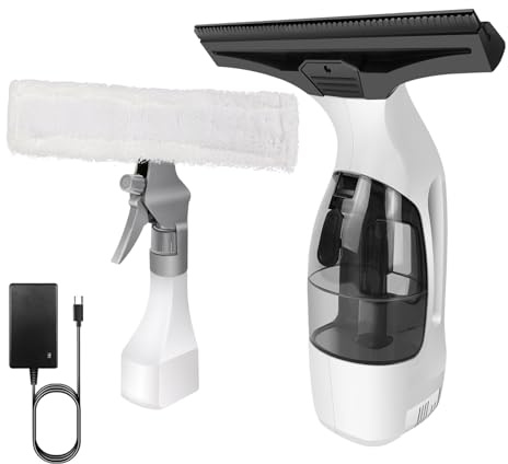 Fenstersauger, Reinigung Von Kondenswasser An Doppelt Verglasten Fenstern, Ipx4-Fensterstaubsauger Mit SprüHflasche, Streifenfreie Reinigung, füR Fenster, Fliesen, Spiegel, Duschen, Autos