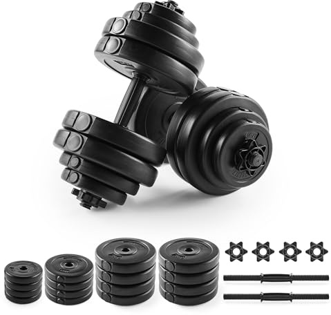 Phoenix Fitness Adjustable Dumbbell Set – 30kg Weight Set for Strength Training & Weight Lifting – Compact & Durable Home Gym Weights for Men & Women (30kg)