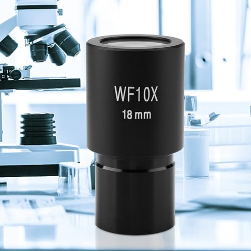 Aramox Oculare Grandangolare 10X, Oculare per Microscopio da 23,2 Mm per Microscopi Biologici, Visione Chiara e Brillante, Affaticamento degli Occhi Ridotto, Leggero 50 G per Uso in Laboratorio da