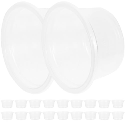 Veemoon Lot de 20 Bols Transparents pour Reptiles, Abreuvoir Compact Multifonction pour Lézards, Serpents, Geckos, Bol d'eau et Nourriture Résistant à l'usure, Accessoire Pratique