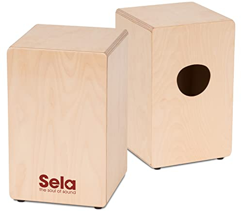 Sela SE 117 Primera - Cajon für Einsteiger und Fortgeschrittene - inkl. Sela Snare System, 12 mm Birkenkorpus, spielfertig aufgebaut, Made in Germany