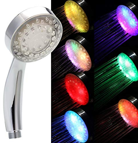 MASUNN 7 Colores Cambio Automático Led Ducha Cabezal Baño Ducha Agua Ahorro Spray