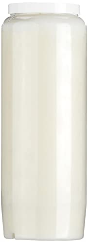 Hautekiet 7159276 Bougie 9 Jours Blanc 6,8 x 20 cm, Blanche