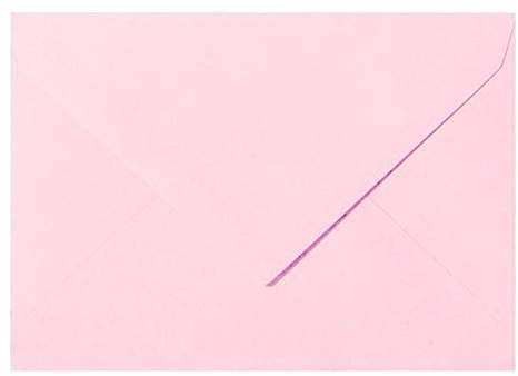 Paper24 25 Briefumschläge DIN C6 114x162 mm, nassklebend, für Einladungen, Grußkarten A6, für Hochzeit, Geburtstag in Rosa