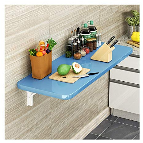 Tavolo da Muro Parete Pieghevole, Piano Lavoro Pieghevole Cucina, Ripiegabile per Risparmiare Spazio, Treppiede Stabile Durevole, 2 Colori, più Dimensioni Disponibili PENGFEI