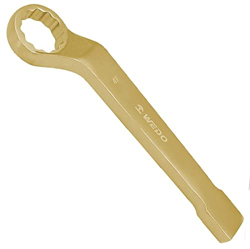 WEDO Chiave ad anello a percussione senza scintille, a prova di esplosione, profonda, standard BAM/FM, bronzo alluminio, 60 mm x 355 mm