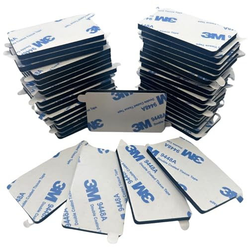 Spyder Tape 9448A Heavy Duty Double Sided Foam Mounting Tape - 40 Pack Waterproof Adhesive Pads with Easy Peel Tabs - No Residue Sticky Squares for Wall, Glass, Wood & Metal (Black, 50mm x 30mm)