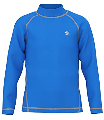 HDTIYUYP UV Shirt Kinder Langarm - Jungen Schwimm Tshirt Kinder Badeshirt RashWeste Surfen Tshirt Schnelltrocknend Strand Shirt Wassersport Top Royal 9/10y