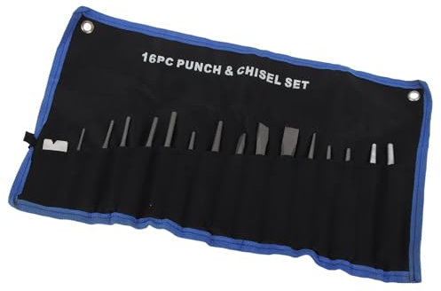 Set di punzoni e scalpelli meccanici per centro conico, 16 pezzi