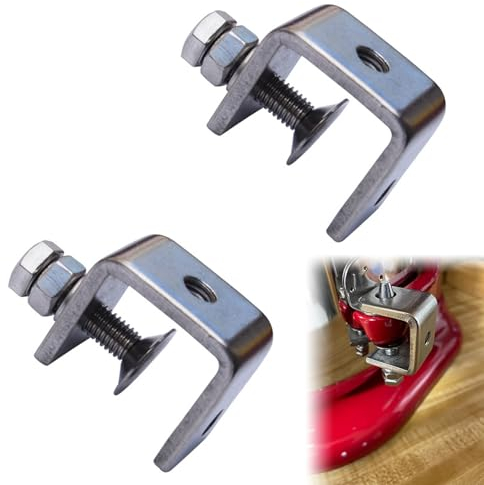 Pinces en C Robustes en Acier Inoxydable 304, Serre-Joints en C Acier Inox, Support de Fixation en C, Pince C Robuste, pour Serre joints et Tendeurs, Outils de Travail du Bois, 2 Pièces