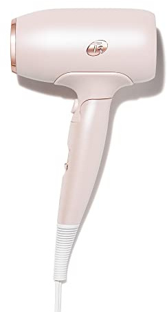 T3 Afar Lightweight Travel-Size Hair Dryer with Auto Dual Voltage, Folding Handle, Fast Drying, Lightweight and Ergonomic, Frizz Smoothing, Multiple Heat and Speed Combinations