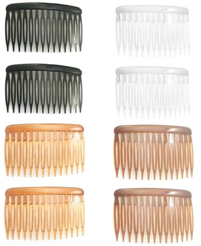 8 Pièces Peigne À Cheveux Pour Femme Peigne À Cheveux À Pince À Dents Fines Peigne À Cheveux En Plastique À 14 Dents Peigne Latéral Français Peigne À Cheveux Torsadé Accessoires De Coiffure