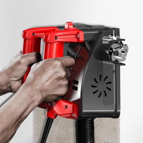 Dfdieratve 1680W Electric Wall Planer,Power Hand Planer Adjustable Depth,Planing Depth 1-4mm, Portable Wall Planer 1000-4000r/min, 90° No dead Angle, Wall Machine for Drywall and Plaster