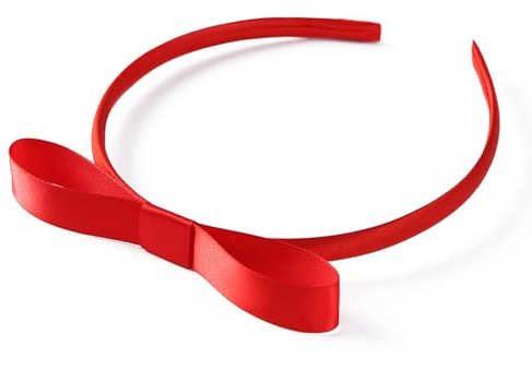 Red Bow Headband for Women, Cute Hair Bow Knotted Hair Hoop, World Book Day Party Cosplay Costume Accessories for Matilda