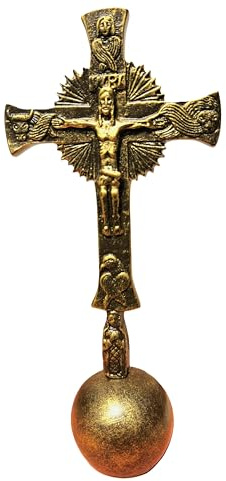 Cruz del Camino neocatecumenal. Cruz Gloriosa de mesa, fabricada a mano en resina de alta densidad resistencia y con un control de calidad. Medidas Cruz primitiva del Camino. 21 X 9 Cms. (bronce)