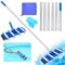 Aspirador Piscina,Kit Limpiafondos Piscina Manual,Limpiafondos Piscina,Lncluye 6 Varillas Reforzadas-Conexión de hasta 2,1 M de Longitud-para Piscinas, Fuente, Hidromasaje