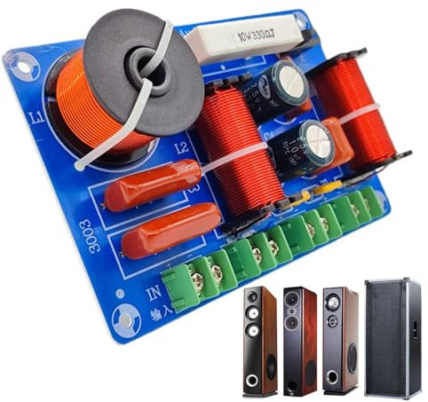 Crossover Per Altoparlanti - Altoparlante Crossover | 250W Divisore Frequenza A 3 Vie In ABS | Filtro Audio Per Tweeter Midrange Bassi 4-8 Ohm | Riparazione Impianto HiFi Audio Auto Casa