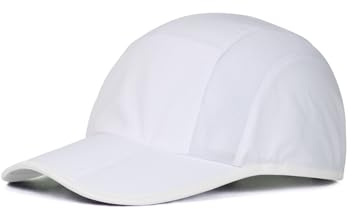 Zylioo Gorra de correr plegable XXL sobredimensionada para cabeza grande, gorra de béisbol ligera de secado rápido, gorro deportivo plegable para hombre y mujer, Color blanco., XL-XXL