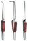 Bundle: Cross Lock Fiber Grip Soldering Tweezers Set - 6.5 Solder Tweezers (Approx. 45-Degree Angle), 6 Solder Tweezers (Approx. 90-Degree Angle) & 6.5 Straight Solder Tweezers (picture not scaled)