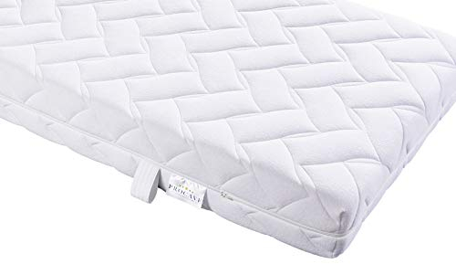 PROCAVE Frottee Matratzenbezug versteppt, mit 4-Seiten Reißverschluss und 4 Handgriffen, 100% aus Deutschland in 90x200 cm für Matratzen-Höhe 20cm