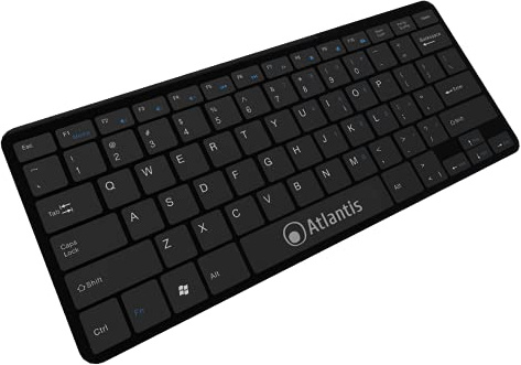 Atlantis Argo Tastiera ultraslim 78 tasti USB Tasti Chocolate Colore Nero