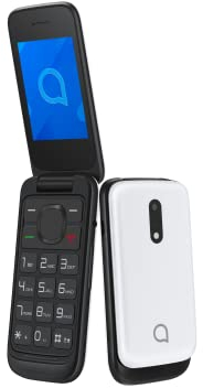 Alcatel 2057 - Teléfono Móvil Dual SIM de 2.4 QVGA (2G, RAM de 4 MB, Cámara VGA de 1.3 MP), Bluetooth (Blanco)