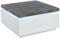 Vente-unique Beistelltisch Halo II 2 Schubladen MDF lackiert mit LEDs Wei· Beton