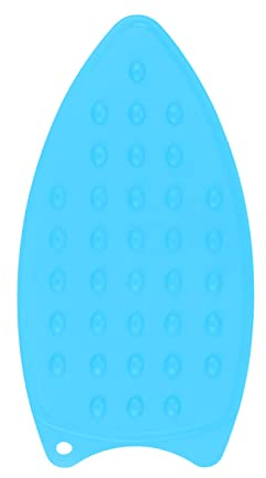 sourcing map Tappetino in ferro in silicone, tappetino multiuso resistente al caldo per asse da stiro, tappetino compatto resistente al calore, colore: blu