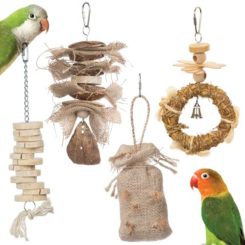 Prevue Pet Products Wholesome Naturals 4 Piece Bird Toy Bundle