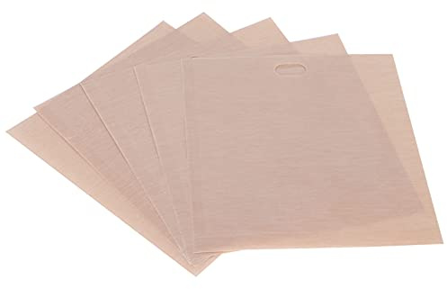 MOUMOUTEN 5 Sacchetti Riutilizzabili Per Tostapane, Sacchetti Antiaderenti Per Forno a Microonde, Barbecue Per Uso Alimentare, Per Cuocere al Forno, Sacchetti di Formaggio alla Griglia(16 * 18CM)