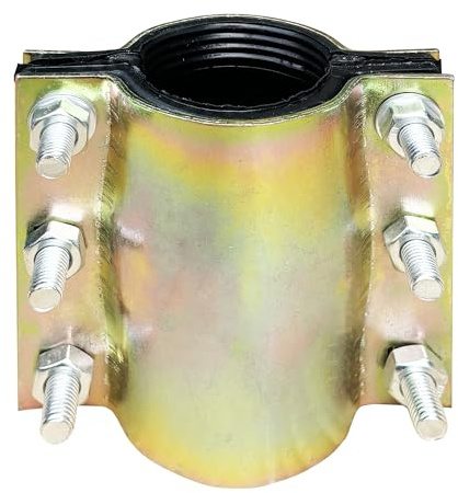 Reparationsklämma för vattenrör för 1-1/2 tums rör (rörets yttre diameter är 4,8 cm), läckageförseglare för rör och VVS, längd 12,4 cm, lämplig för PE/PVC-rör, stålrör, järnrör
