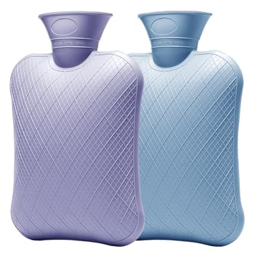 FORICOM Wärmflasche (2L Lila + 2L Blau, 2L)