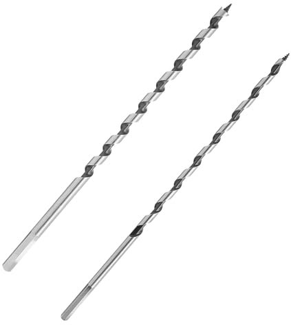 Ultra Long Wood Auger Drill Bit, 6mm/8mm*230mm Auger Hex Shank Drill Bits for Wood, Block Brick Tile and Plastic Auger Bit (2PCS)