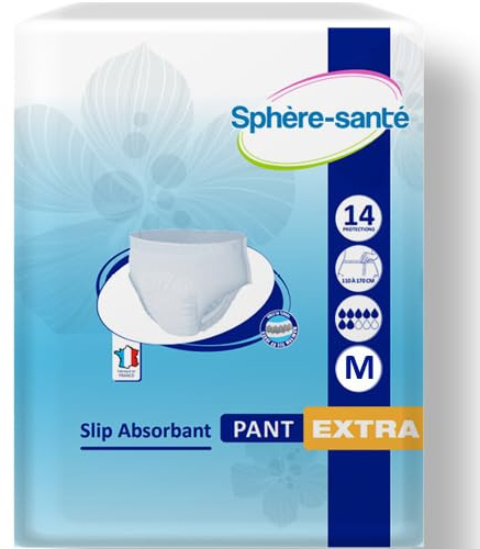 Sphère Santé - Pant Medium Extra - Protection Urinaire - Absorption Maximale - Confort et Sécurité - Anti-fuites et Anti-odeurs - Fabriqué en France