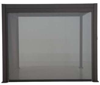 MIRADOR 111 Sonnenschutzrollo 3,6 m Polyester PVC Anthrazit für Deluxe Pergola Garten Terasse Pergola Winterfest Stabil Pavillion