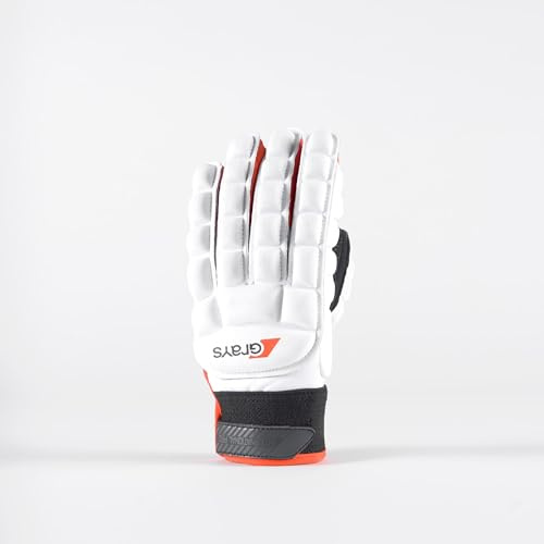 GRAYS Guante International Pro Mano Izquierda Blanco Hockey Hierba (L)