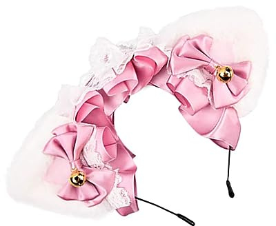 Didiseaon Diadema de de Gato Adorable con Campana Accesorio de Peluche para Cosplay y para Niñas y Decoración de Cumpleaños