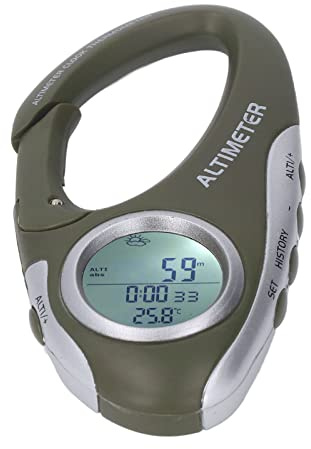 SPYMINNPOO Barometric Pressure ABS Digital Altimeter with Backlight Display Portable Multifunctional Tool for Hiking Camping Outdoor Enthusiasts