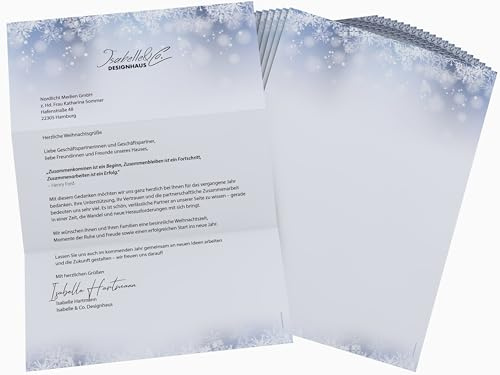 Julbrevpapper | Vinterdröm | 20 ark motivpapper DIN A4