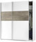 Habitdesign ARM182A - Armario 2 Puertas Correderas para Dormitorio o Habitación, Modelo Aikos, Acabado en Blanco Artik y Roble Alaska, Medidas: 180 cm (Largo) x 200 cm (Alto) x 60 cm (Fondo)