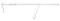 Rising Door Portiere Rod-WHITE RISING PORTIERE ROD 42 (106cm) Long