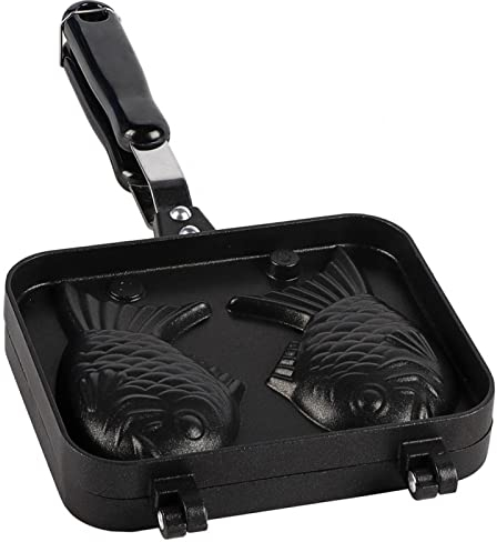TAIYAKI Molde Para Hacer Gofres En Forma De Pescado Sartén Antiadherente Para Hornear Con 2 Lados Acero Inoxidable Hogar