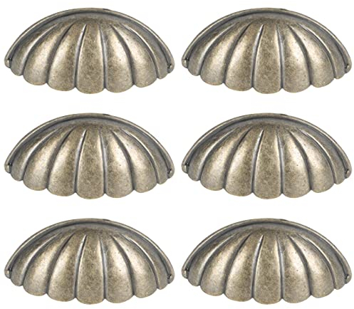 HEMOTON 6 pomos náuticos de conchas marinas, manijas de puerta vintage para cajones de gabinete, pomos de cajón de mar, de tocador para muebles de cocina, armario, armario