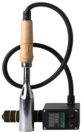 HYQNG 300W Electric Soldering Iron, Hot Foil Embossing Stamping, Wire Controlled Digital Temperature Adjustable, Printing Free Custom Logo Stamping Machine, for Leather Craft Wood Logo