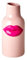 Rice Keramik Vase Groß Kussmund Pink - Fuchsia Lips - Rote Lippen Blumenvase Dekovase Tischdekoration Wohndekoration Farbig Keramikvase Dekoration Deko Wohnaccessoire 8 x 18 cm