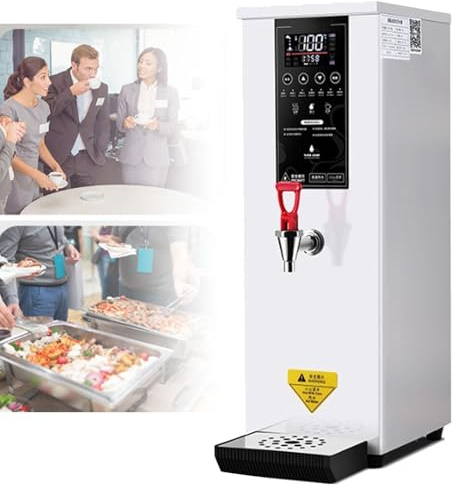 Dispensador automático de agua caliente comercial instantáneo con filtro y pantalla LCD, calentador de agua de encimera con calentamiento por pasos para café, té, hogar y oficina,White