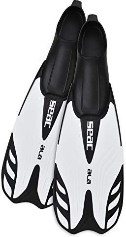 Seac ALA, Flossen mit geschlossenem Fußteil, ideal zum Schnorcheln und Schwimmen, WEIß, 38/39