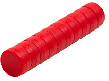 Magnetastico® | 10 starka neodymmagneter med skyddande beläggning | storlek 12 x 6 mm | röd färg | minimagneter för magnettavla, kylskåp, whiteboard