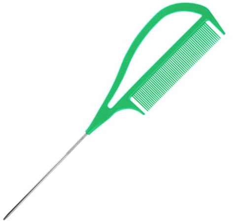 YIXANNX Pettine per lo styling dei capelli, strumento per cotonare creato con precisione per parrucchieri che migliorano le tecniche di styling con facilità. Cotonatura con, Verde, 26.3x5.5 cm