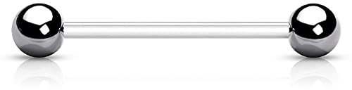 viva-adorno Barbell piercing stav plast flexibla stålkulor tungpiercing industriell Z264, Plast